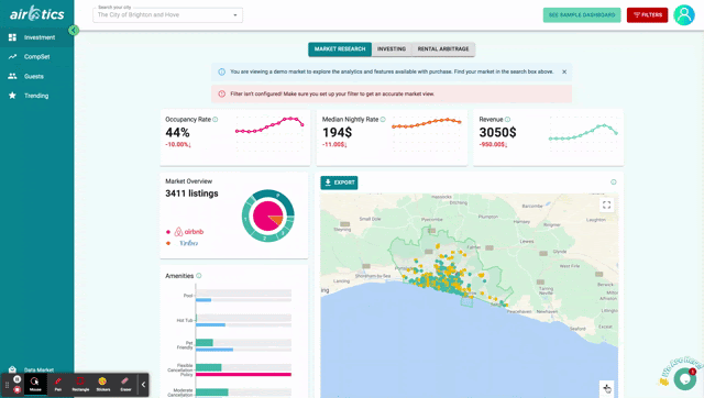 airbnb market data